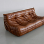 Togo Sofa 3-seater High-gloss leather Antique brown 2