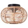Ceiling Light Woodball 1-Light Solid Bamboo Iron 4