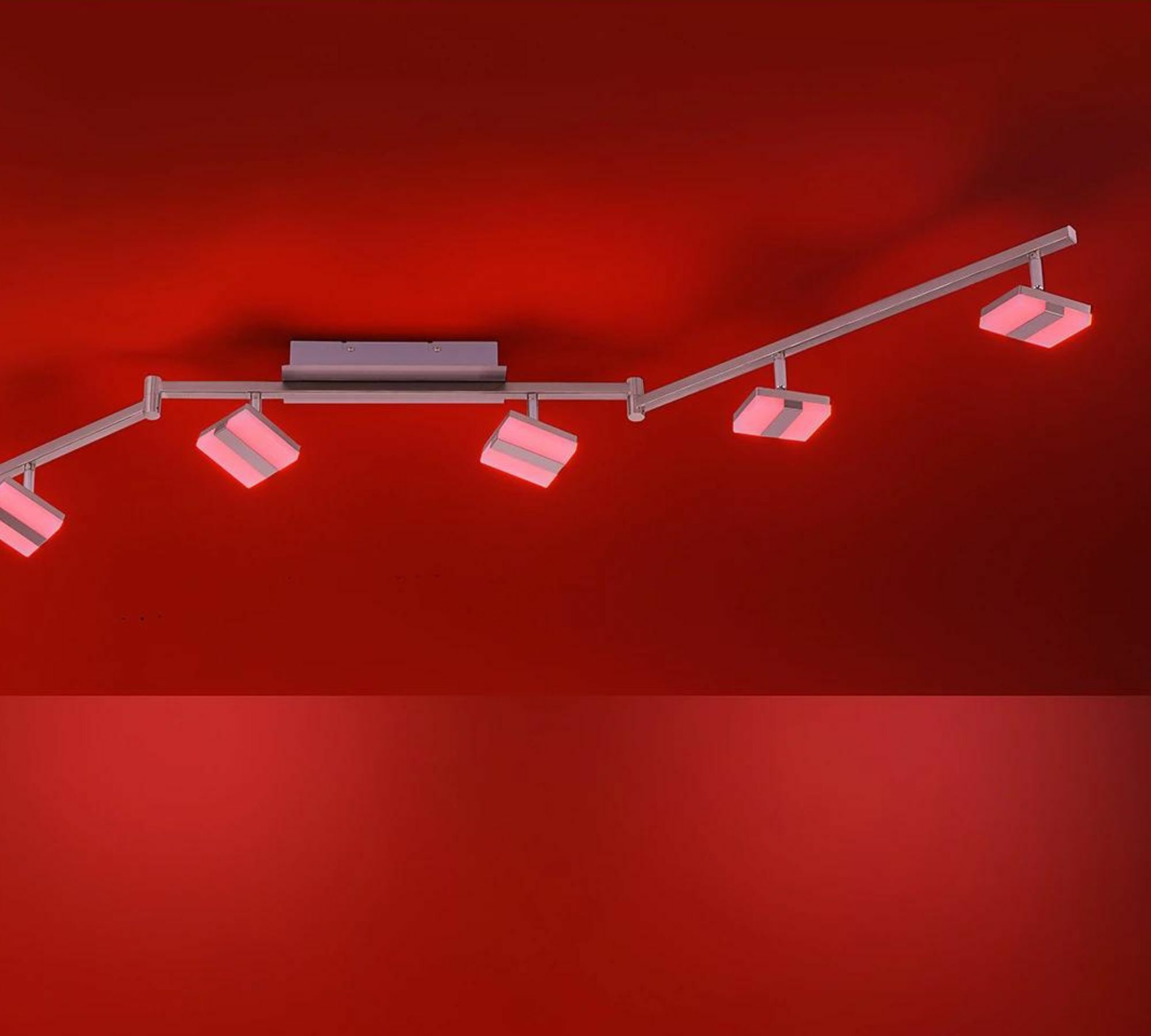 LED Deckenleuchte 6-flammig Eisen Kunststoff Silber 7