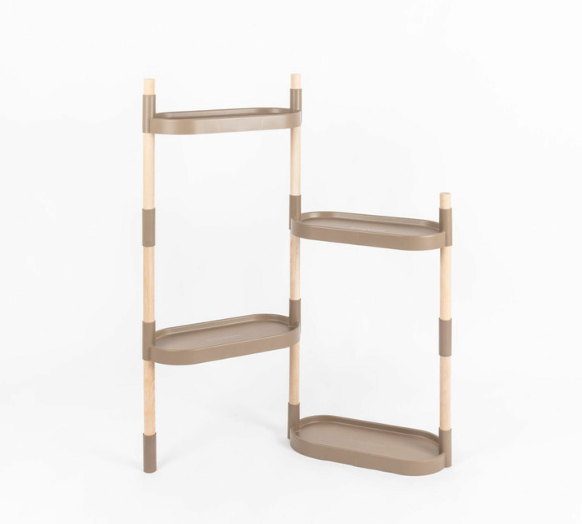 Modular plant stand with 4 shelves Brown 1