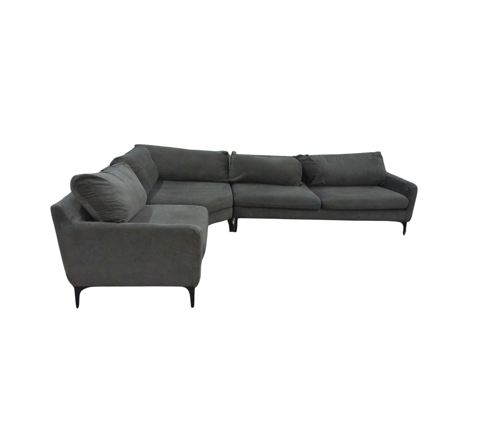 Astha Sofa Récamiere Links Danny Steel Grey 0