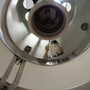 Vintage pendant lamp metal white 1970s 6