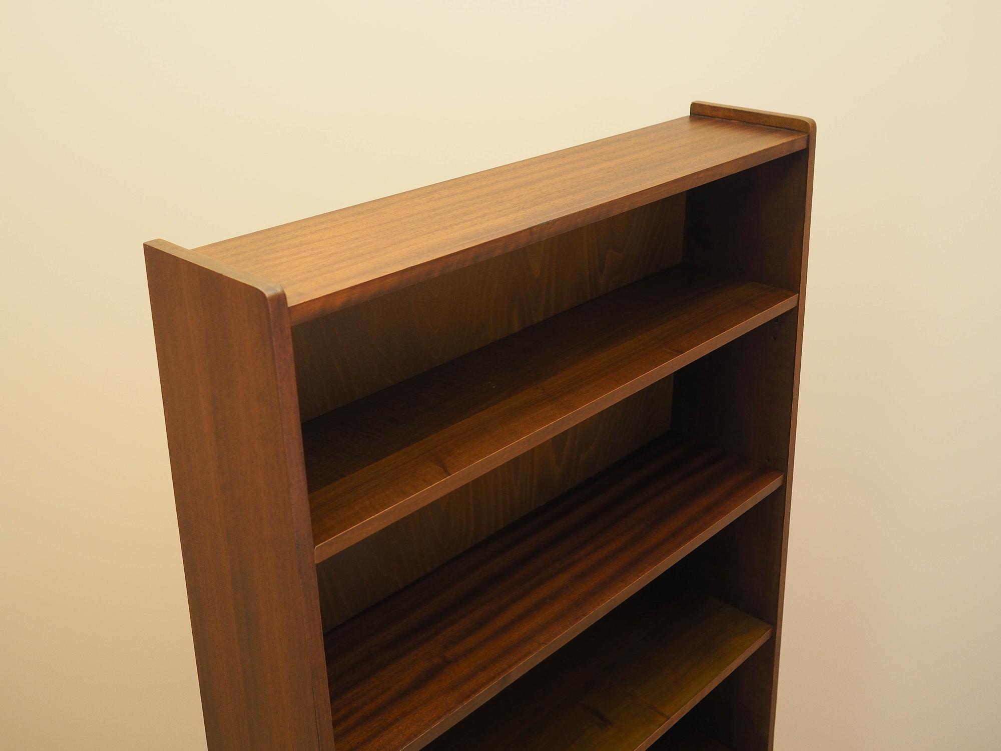 Bücherregal Walnussholz Optik  1970er Jahre Johannes Sorth 4