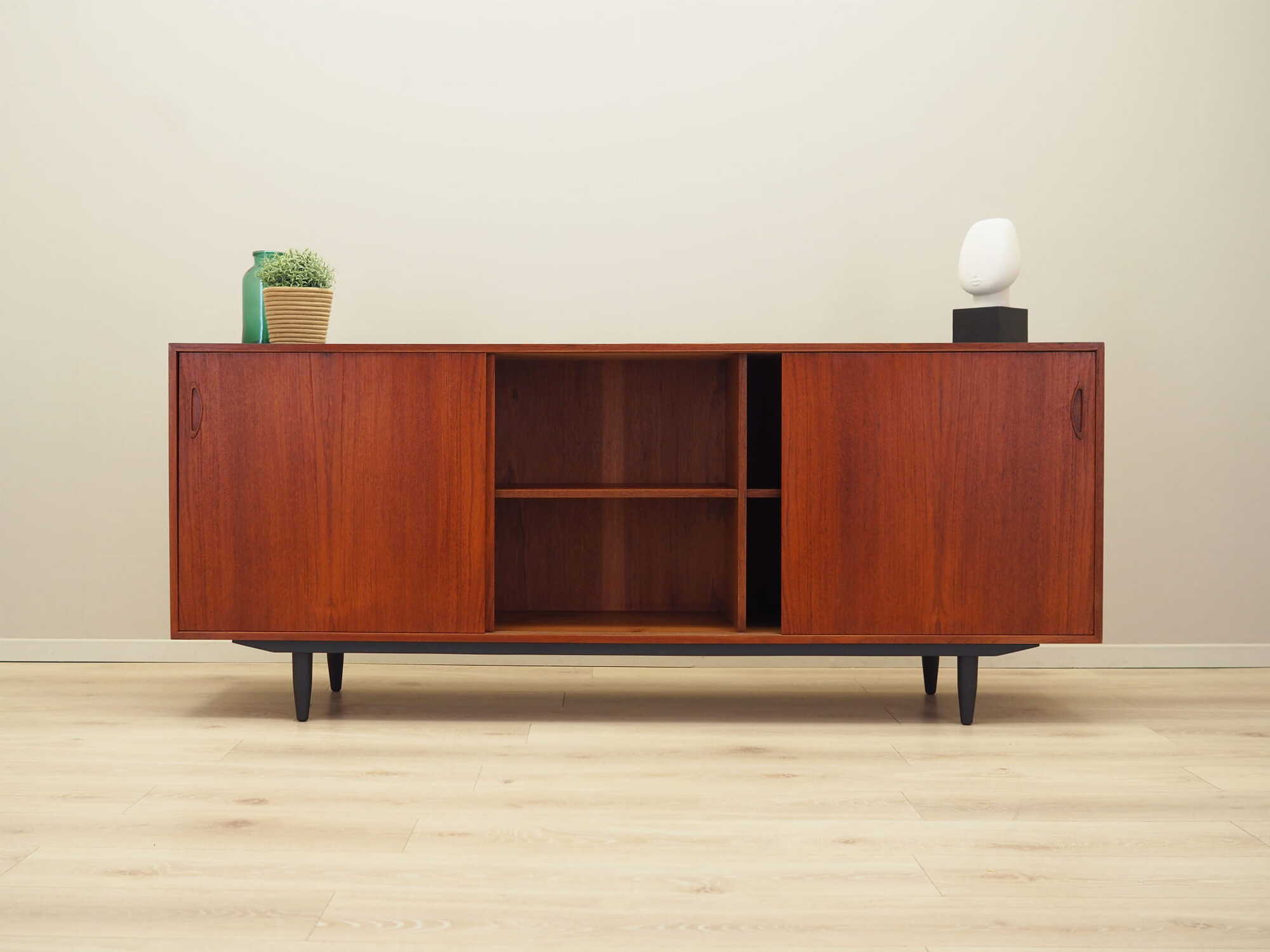 Vintage Sideboard Teakholz Braun 1970er Jahre 2