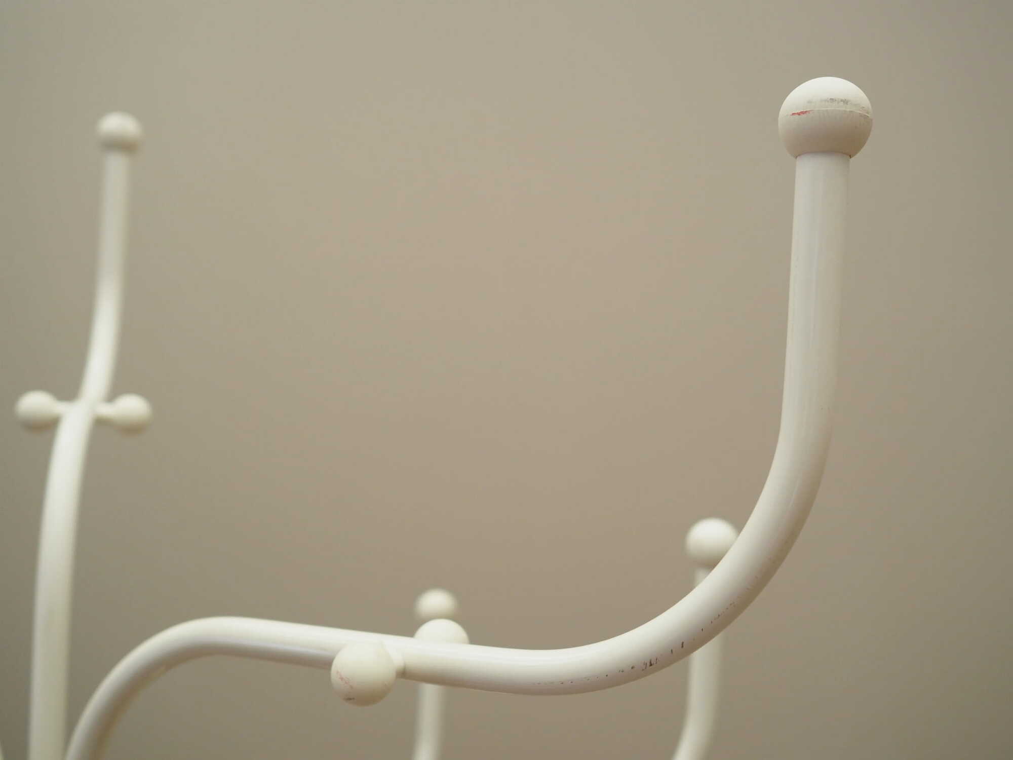 Vintage coat rack metal white 1970s 6