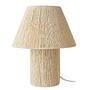 Tischleuchte WEAVER Papiergeflecht Metall Beige 3