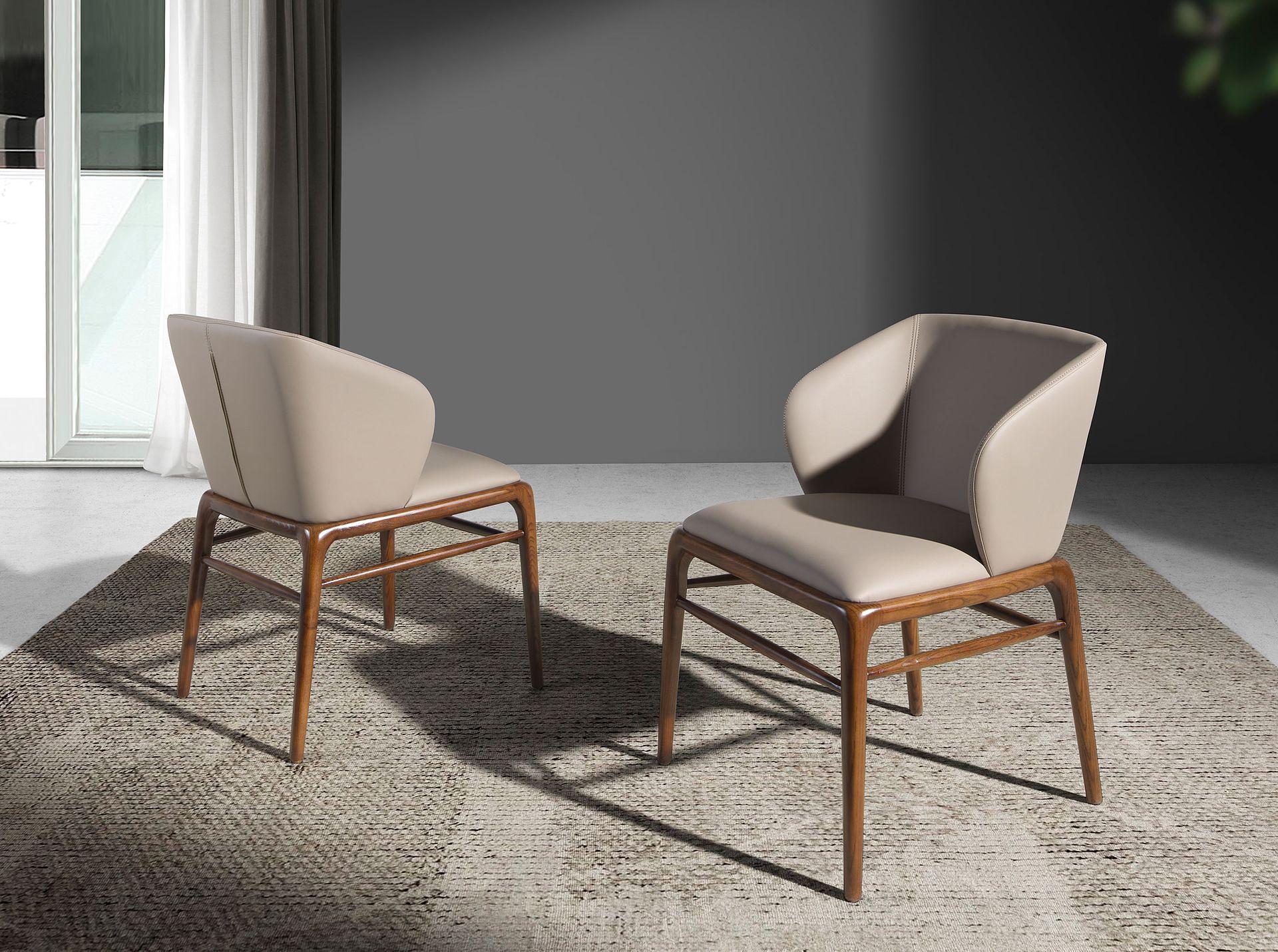 Dining chair faux leather grey 5