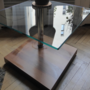 Beistelltisch Glas Holz Braun  2