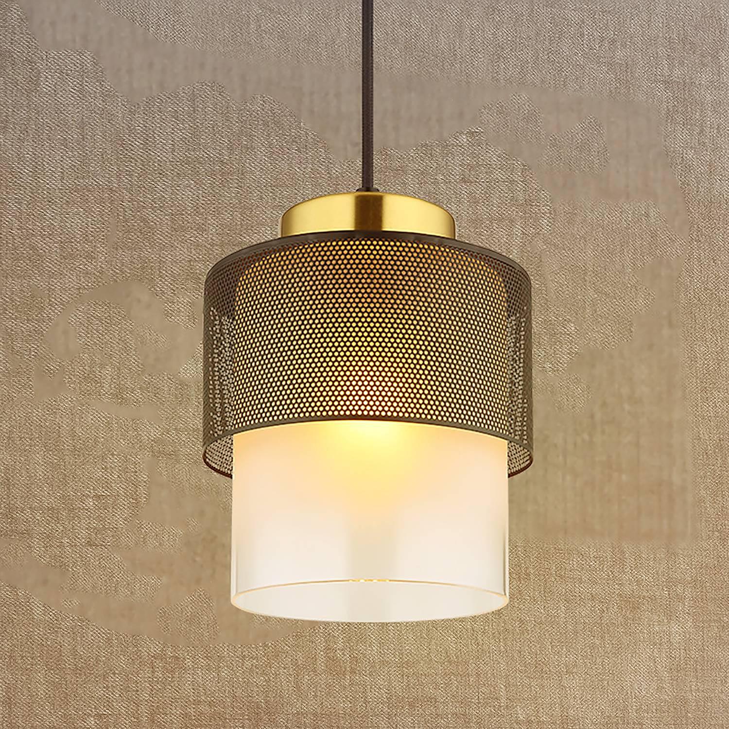 Pendant Light Olga Satin Glass Iron 1
