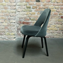 6x Saarinen Conference chairs Velvet Wood Grey 7