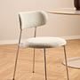 Upholstered chair SUKHO set of 2 Cream 2