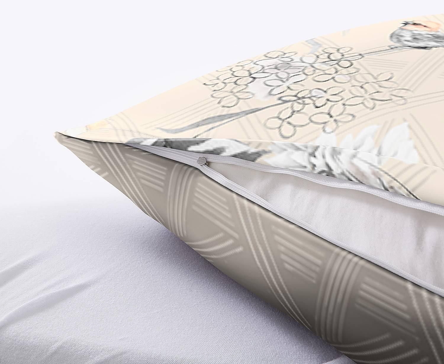 Kessia Bettwäsche Baumwollsatin Taupe 155x220cm 3