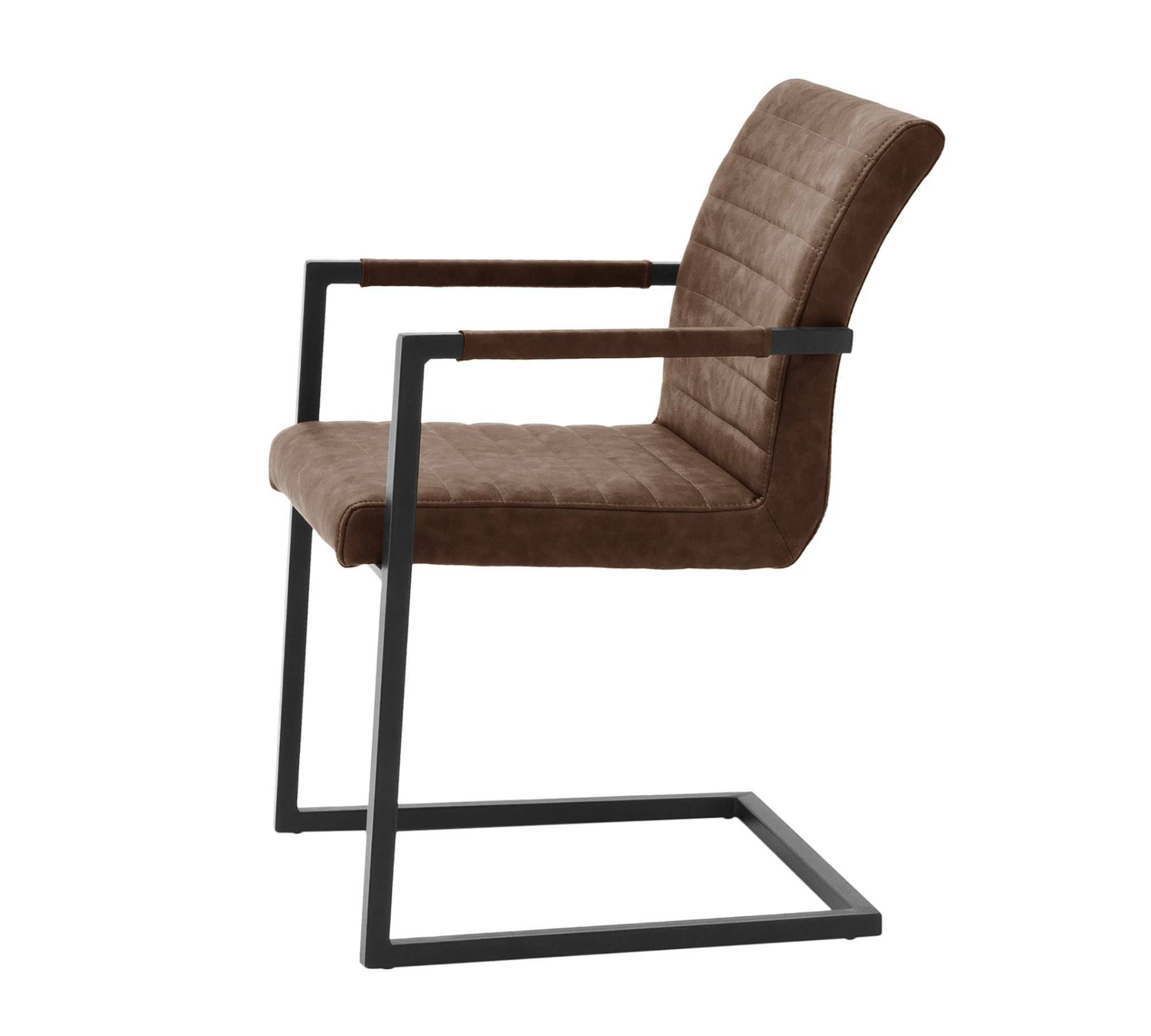 Armchair Faux Leather Brown 2