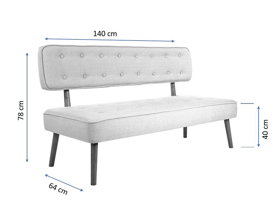 WestHolz Loveseat Sofa 2-Sitzer Nachtblau 5