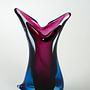 Vase Murano-Glas Blau 1960er Jahre 7