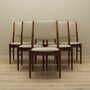 Sechser-Set Mahogany Stühle 1970 Jahre 1