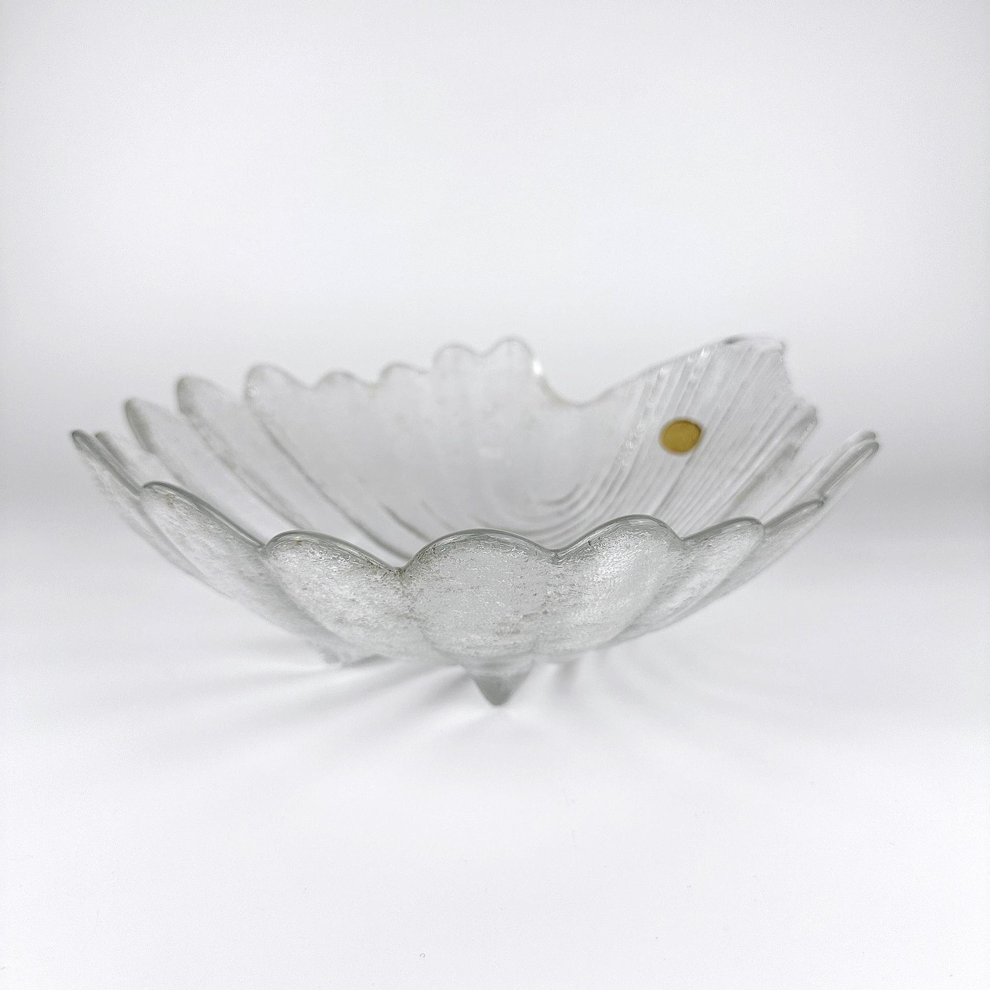 Muschel Schale Glas 1980er Jahre 6