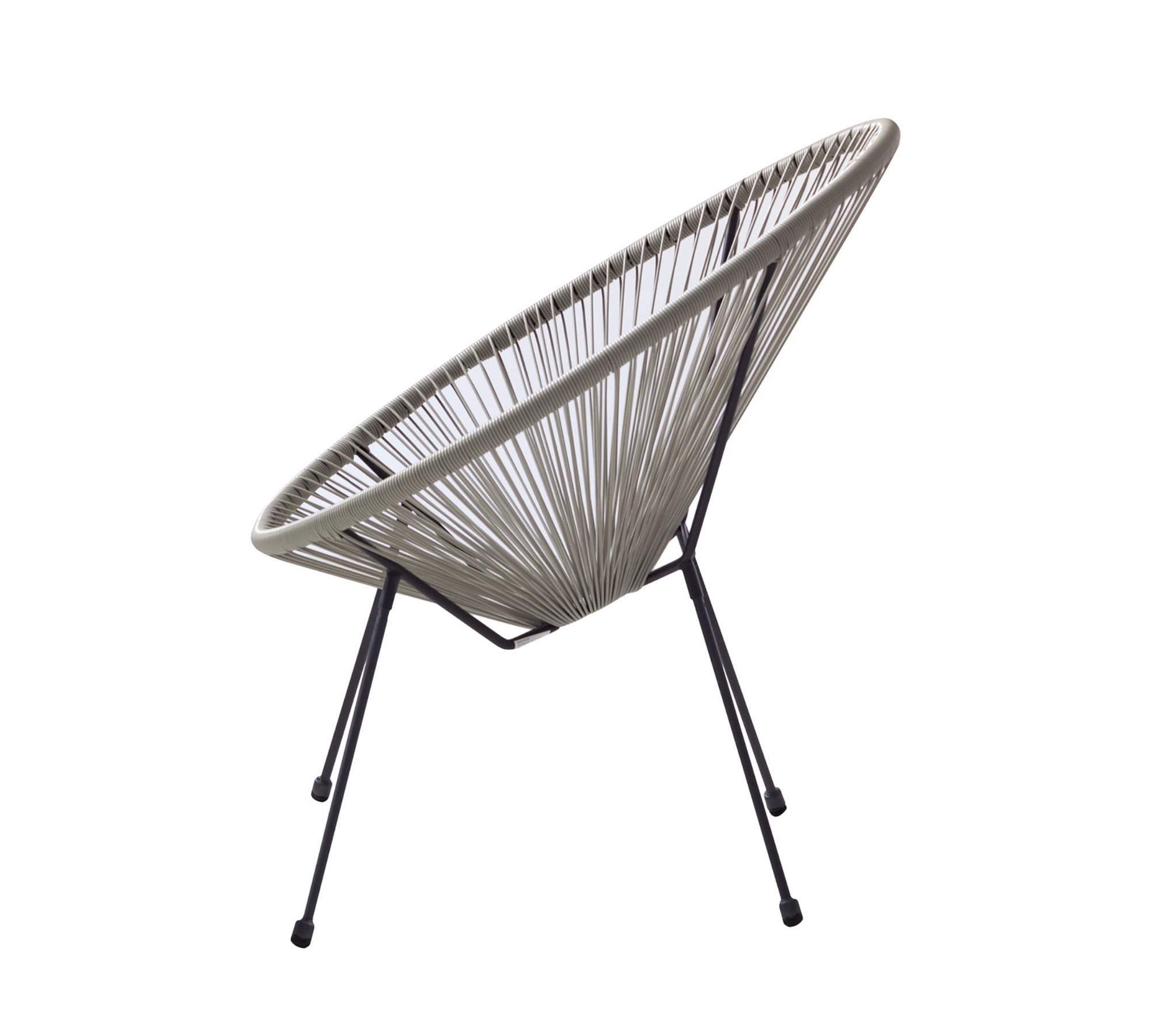 Sitzgruppe 3-teilig Metall Kunstfaserstreben Beige 3