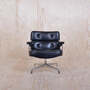 Lobby Chair ES 108 Schwarz Leder 5