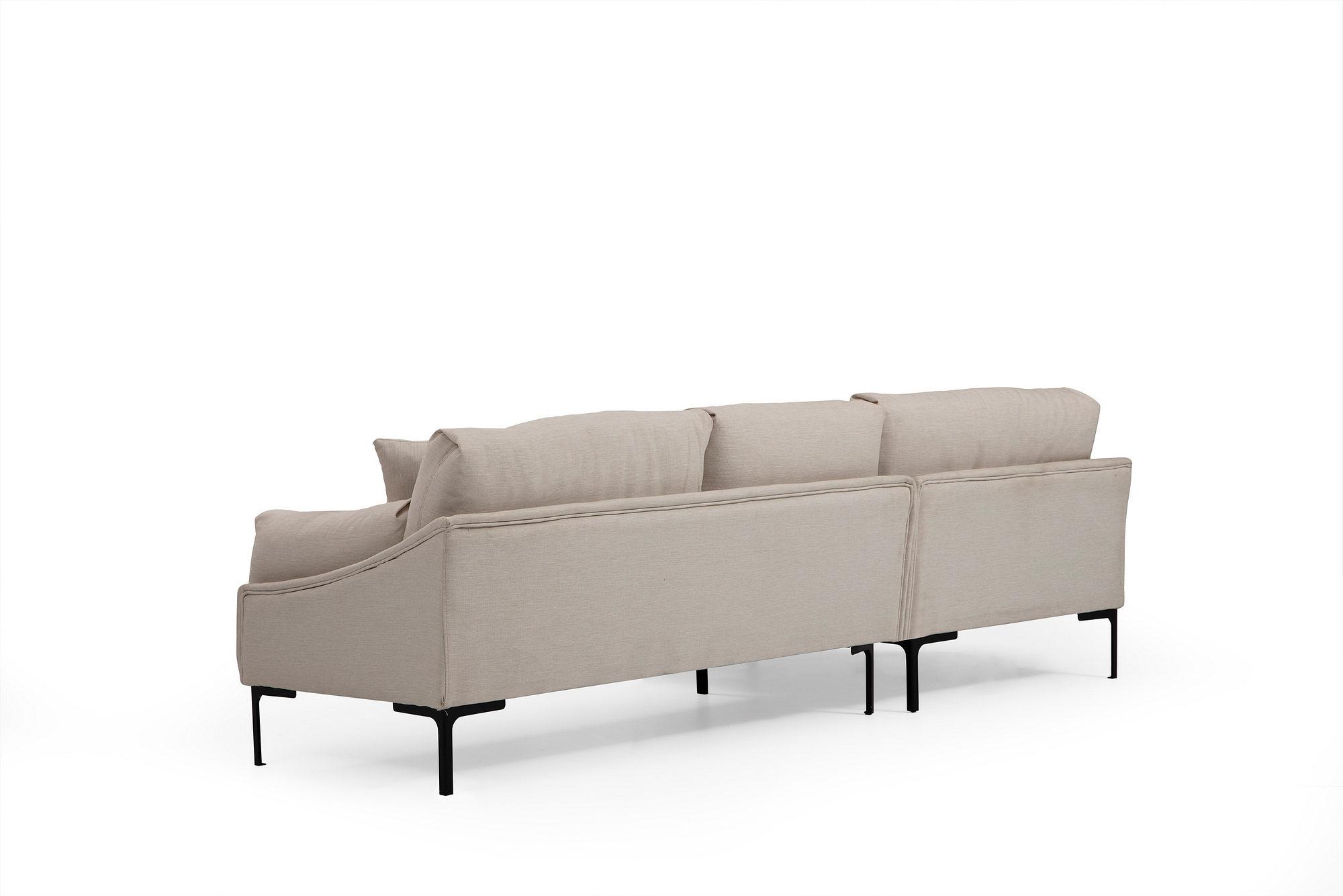 Leo Links Ecksofa Creme 3