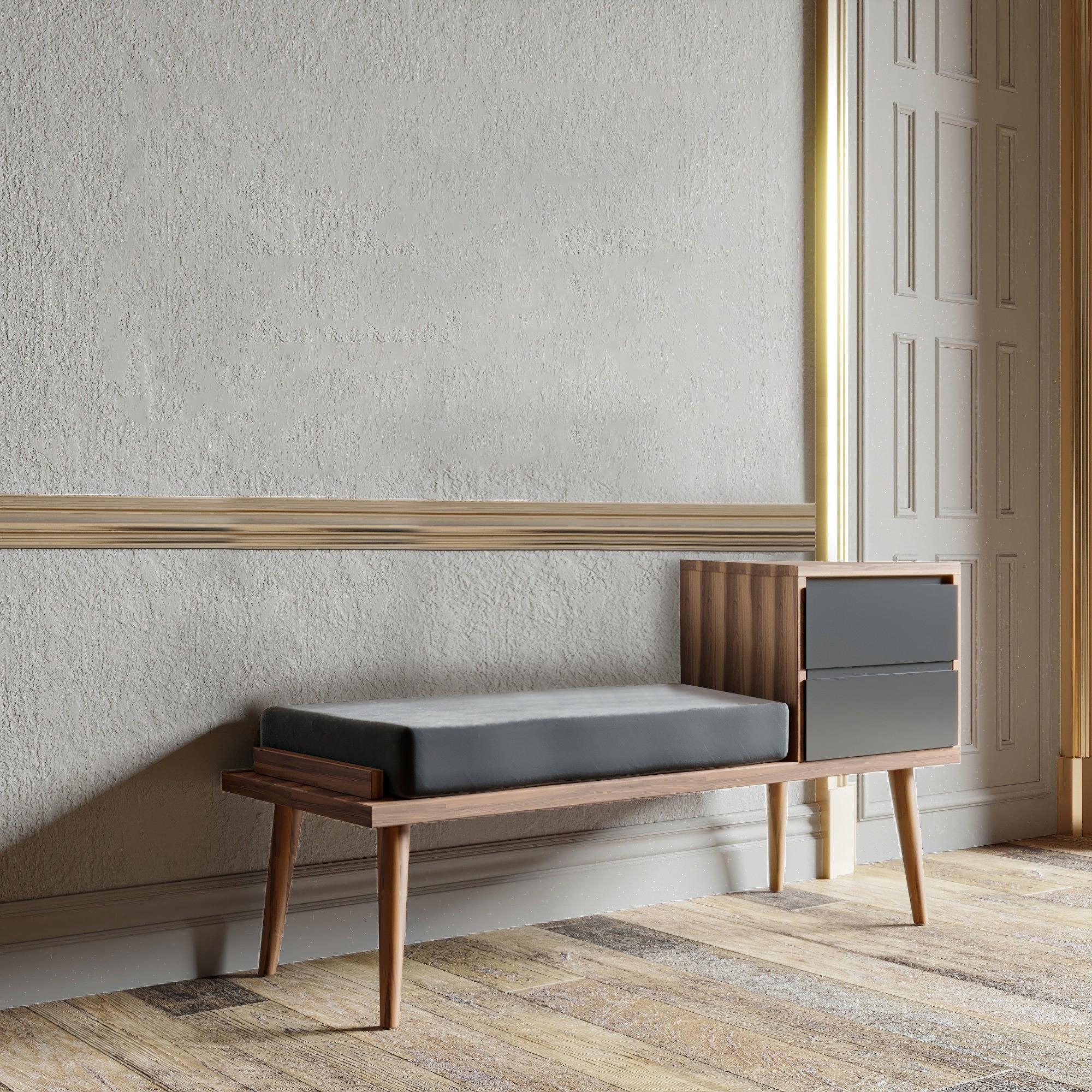 Rino Garderobe Holzfurnier Anthrazit 1