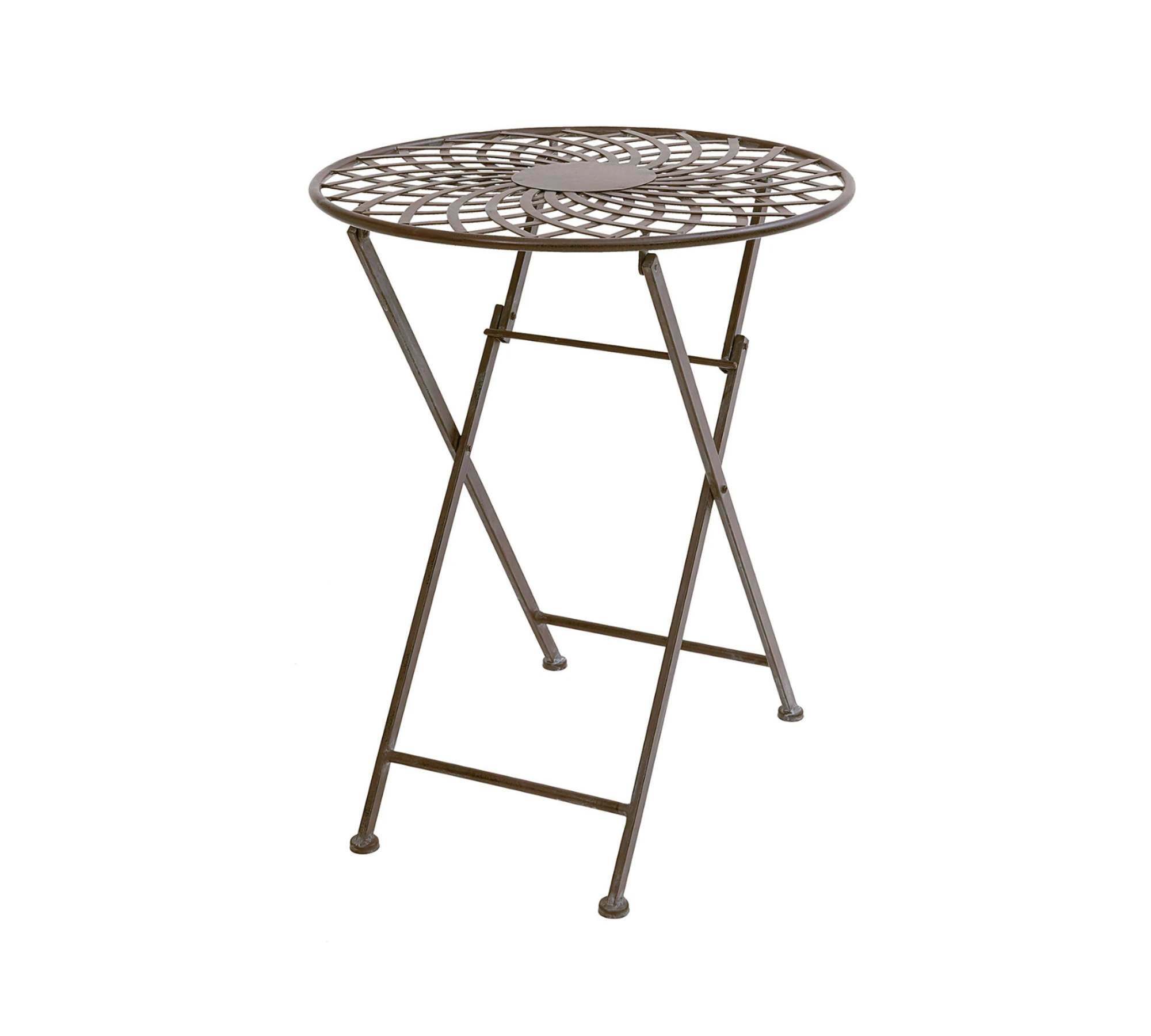 Gartentisch Metall Braun 1