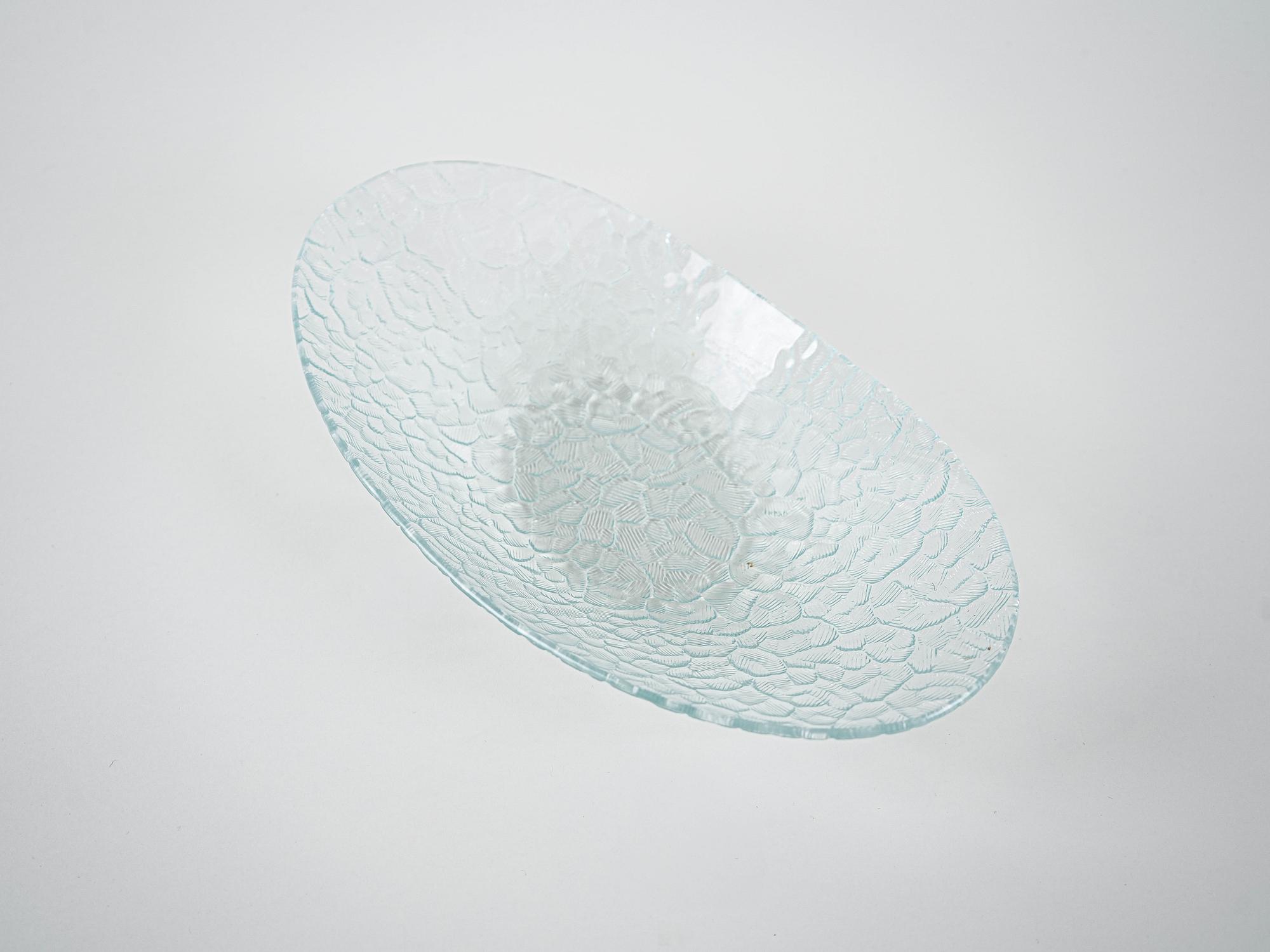 Glass serving platter 1970s 6