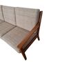 Vintage Sofa Hans J. Wegner Holz Baumwolle Braun 60er Jahre 2