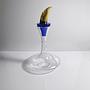 Vintage Postmodern Weinkaraffe Glas 0