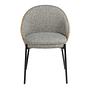 Dining chair textile walnut grey 1