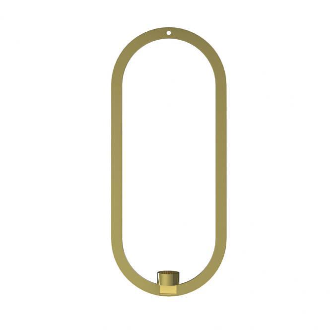 Hängender Kerzenhalter Messing Gold 0