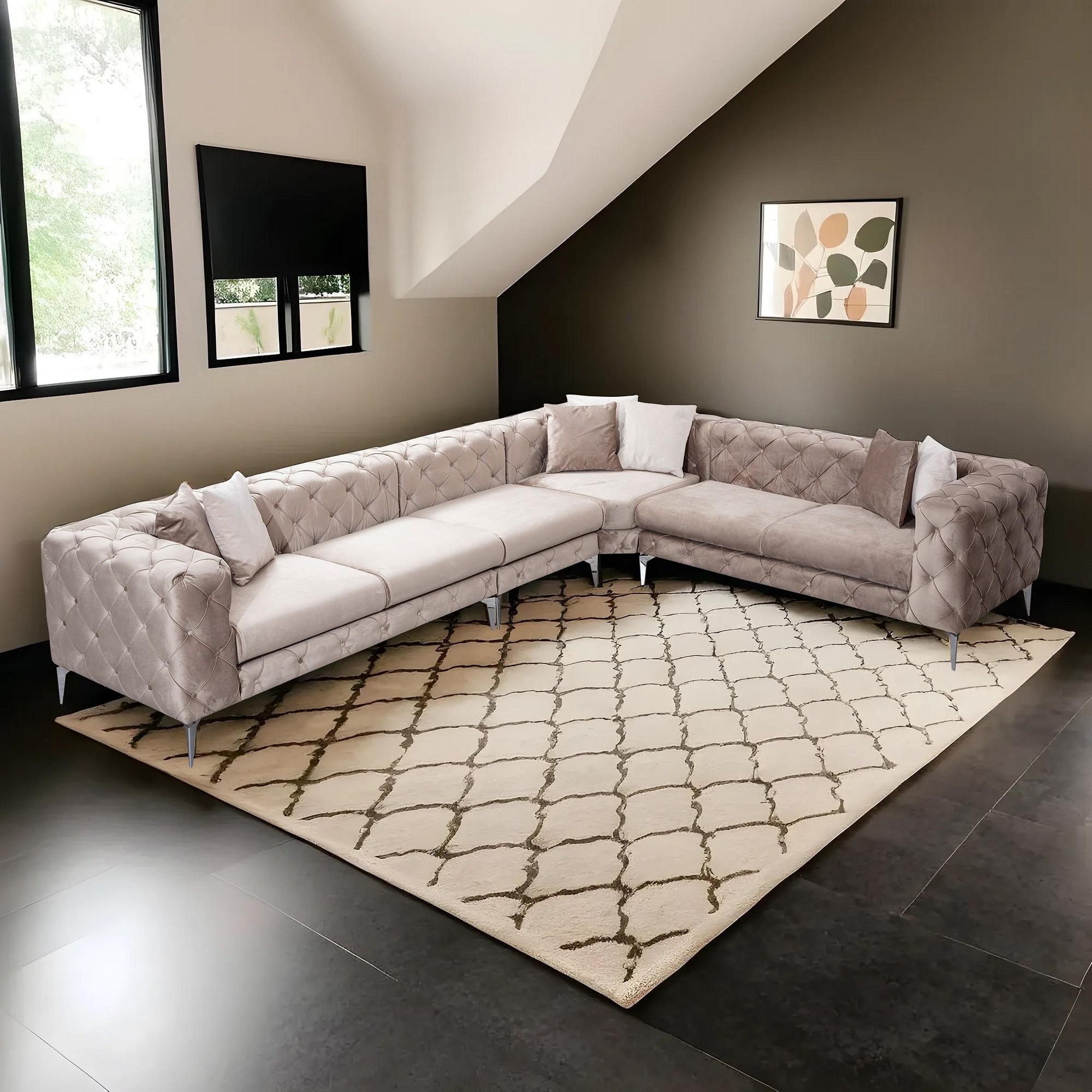 As corner sofa right beige 2
