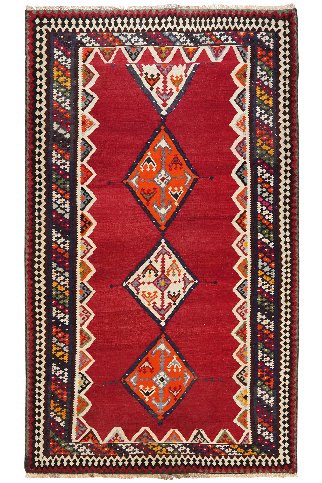 Kelim Gashgai Teppich Old Wolle Mehrfarbig 0