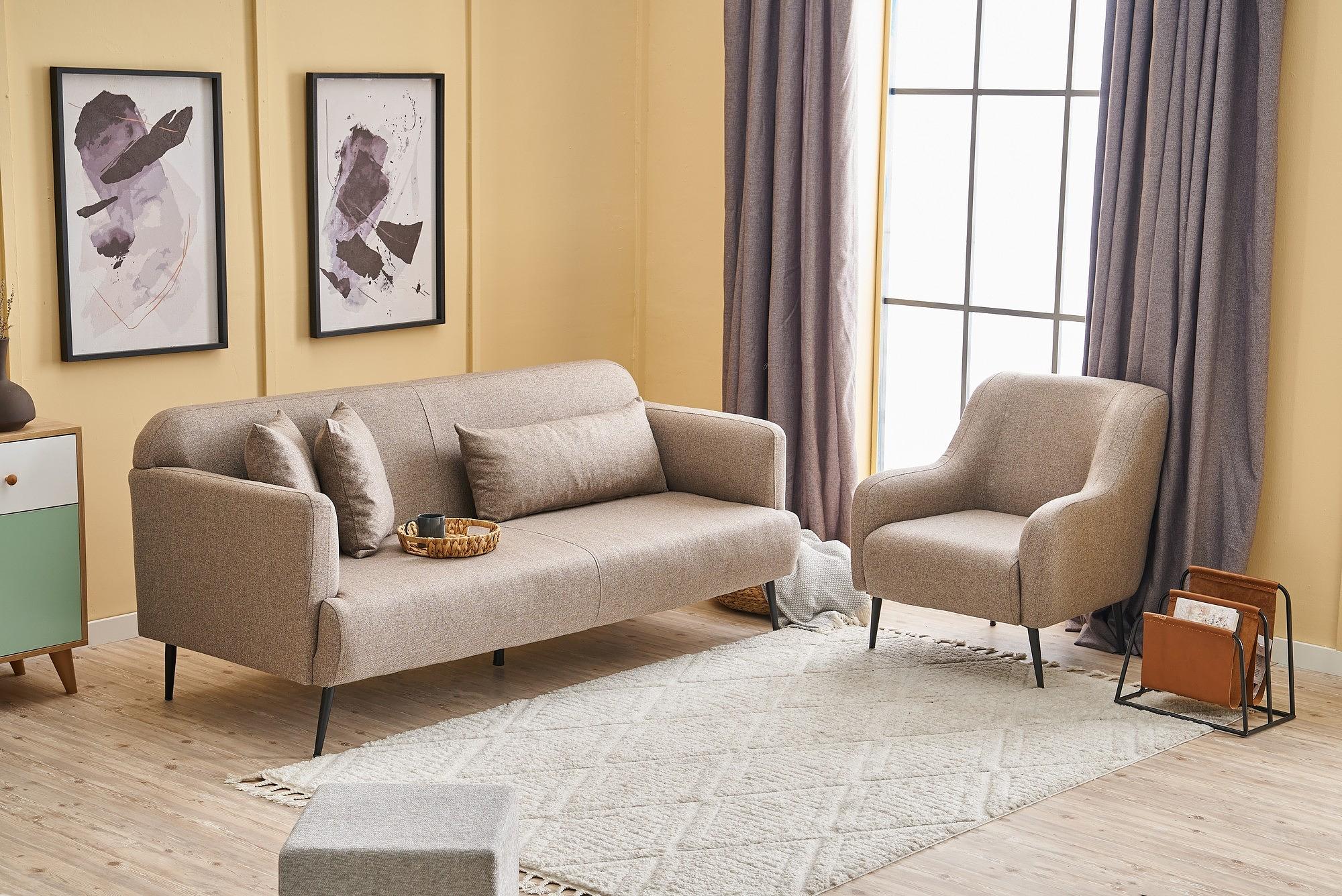 Revos Sofa 3-Sitzer Braun 1