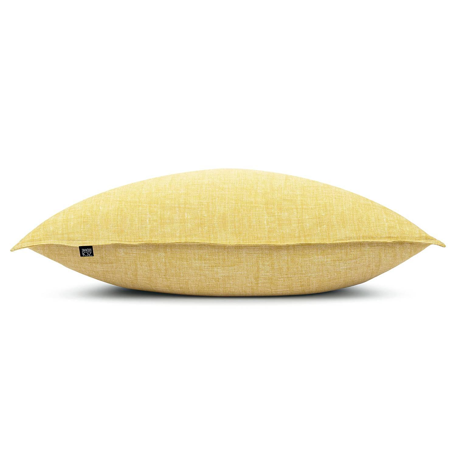 Lino II Pillowcase Cotton Yellow 80 x 80 cm 1