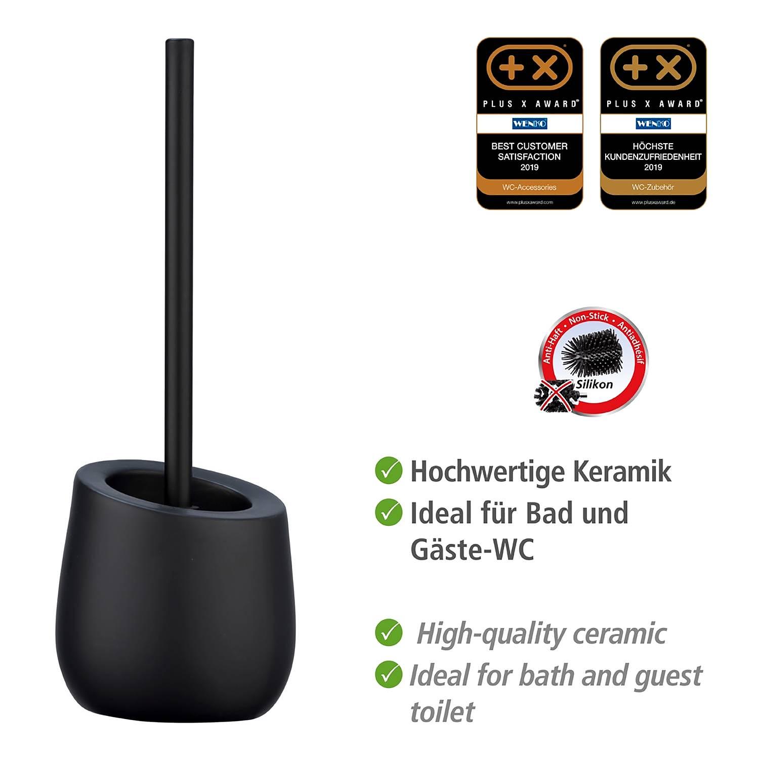 WC-Garnitur Badi Keramik Schwarz Schwarz 4