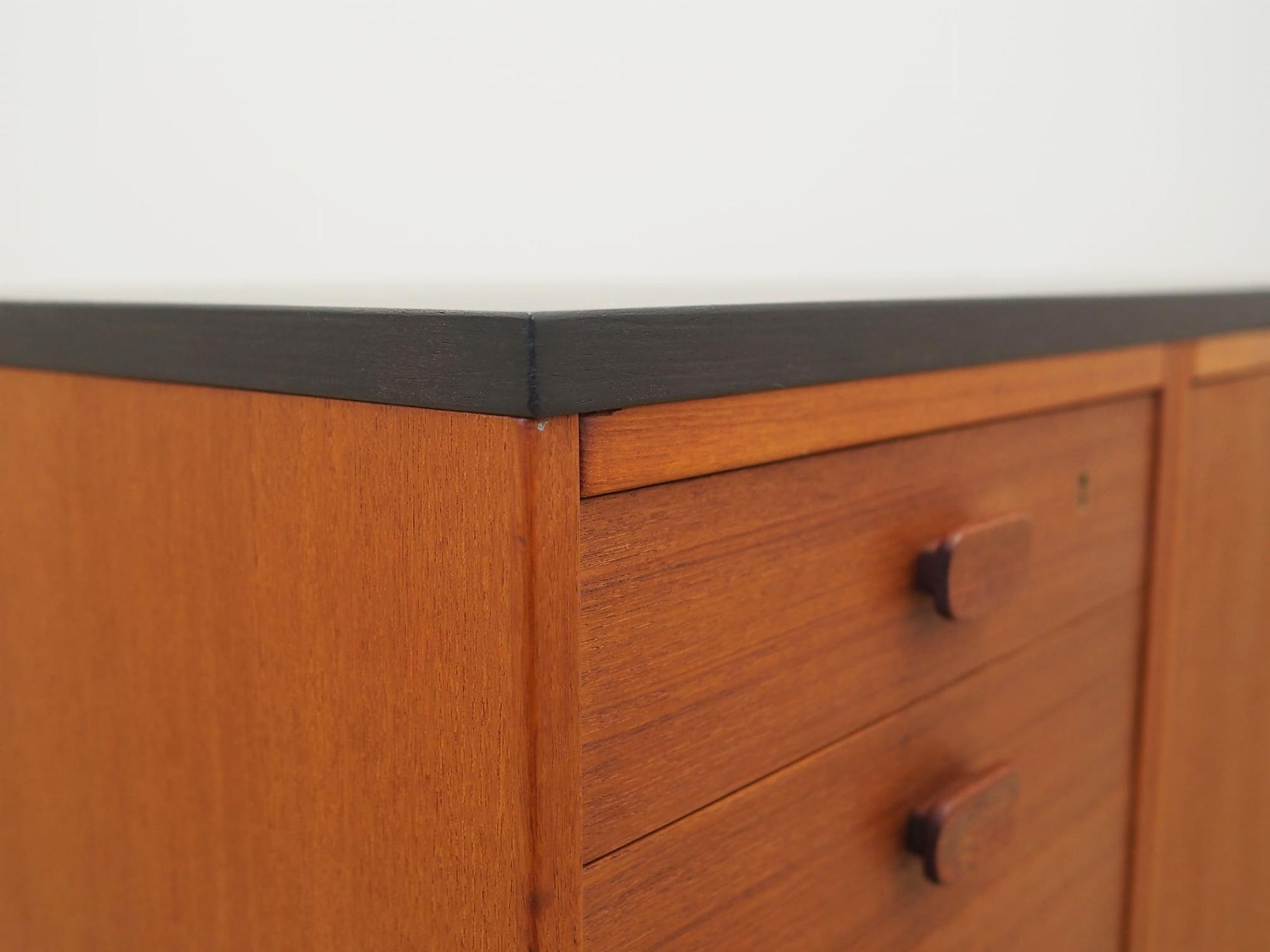 Vintage Kommode Teakholz Braun 1960er Jahre 14