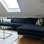 Astha Sofa Récamiere Rechts Velour Matt Dark Grey 1