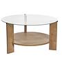 Clara Coffee Table Sapphire Oak Transparent Ø75cm 0