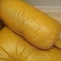 2-seater sofa Leather Yellow 1960s 11