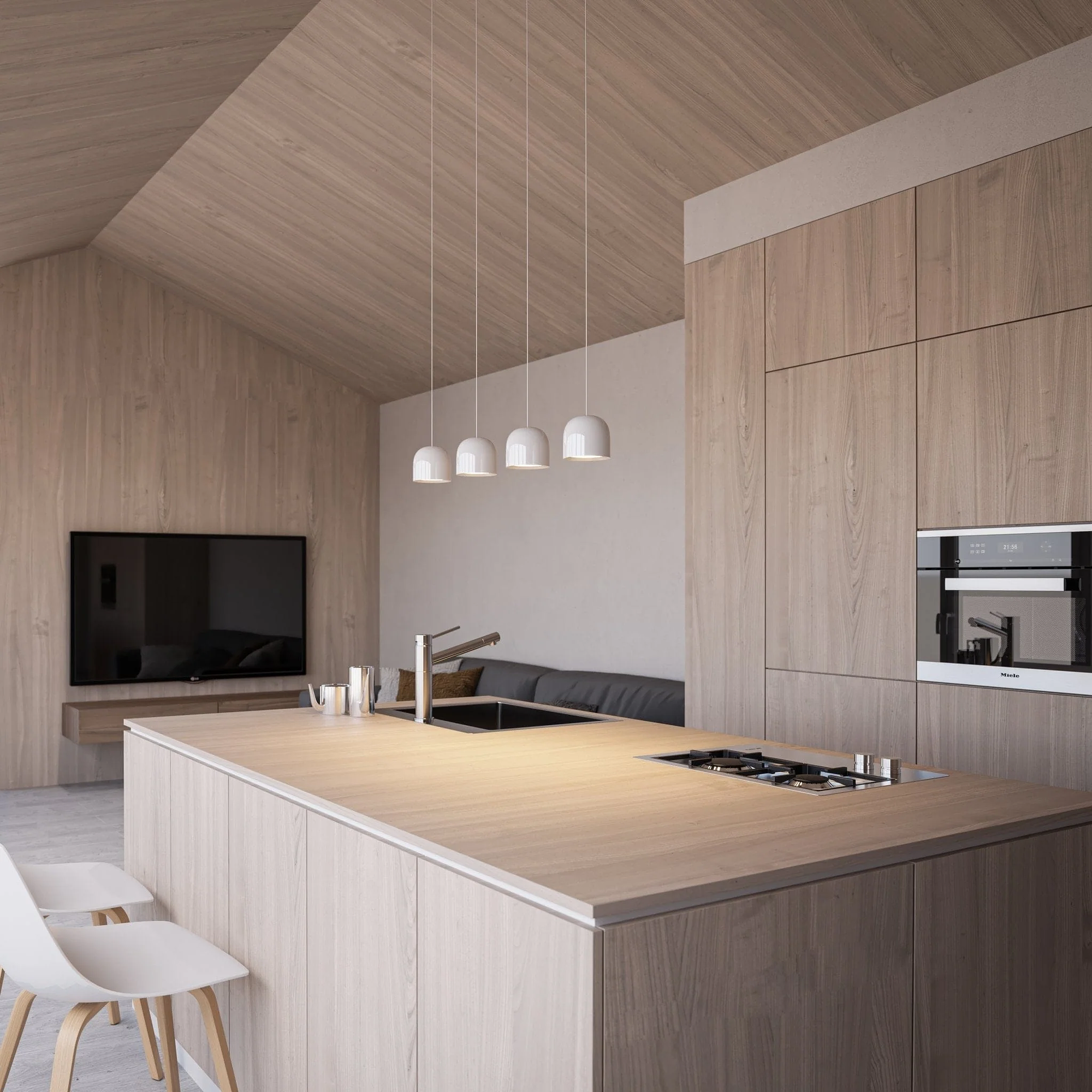 Gaia Pendant Lamp 5-Light White 0