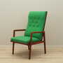 Armchair Teak wood Textile Green 1970s 2