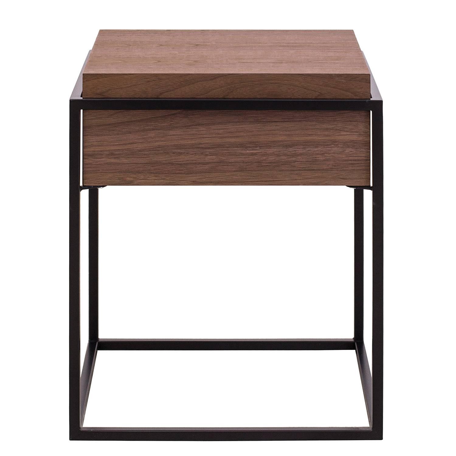 Beistelltisch Rizzo Metall Walnuss Schwarz 4
