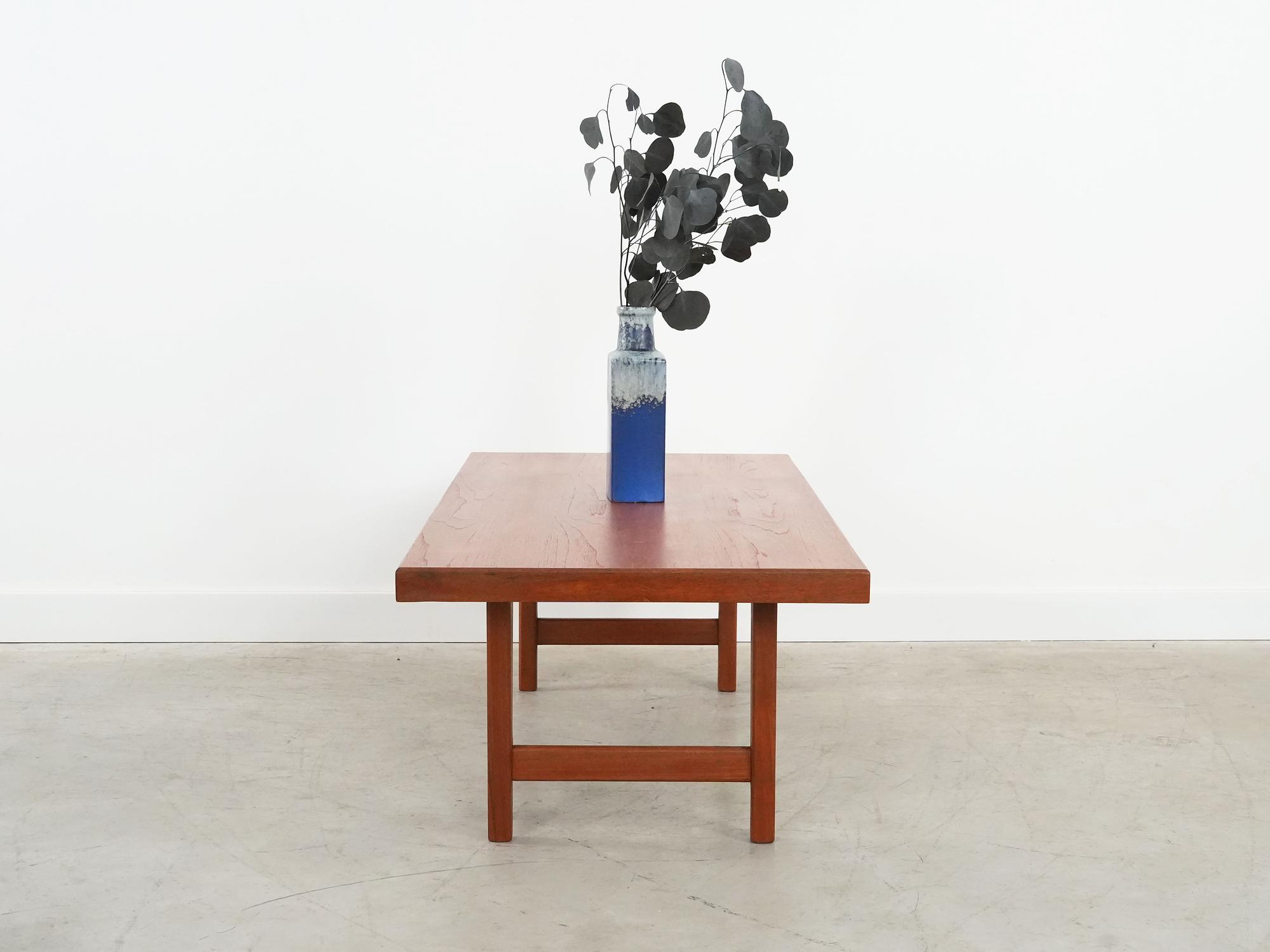 Coffee table teak wood 1970s 3