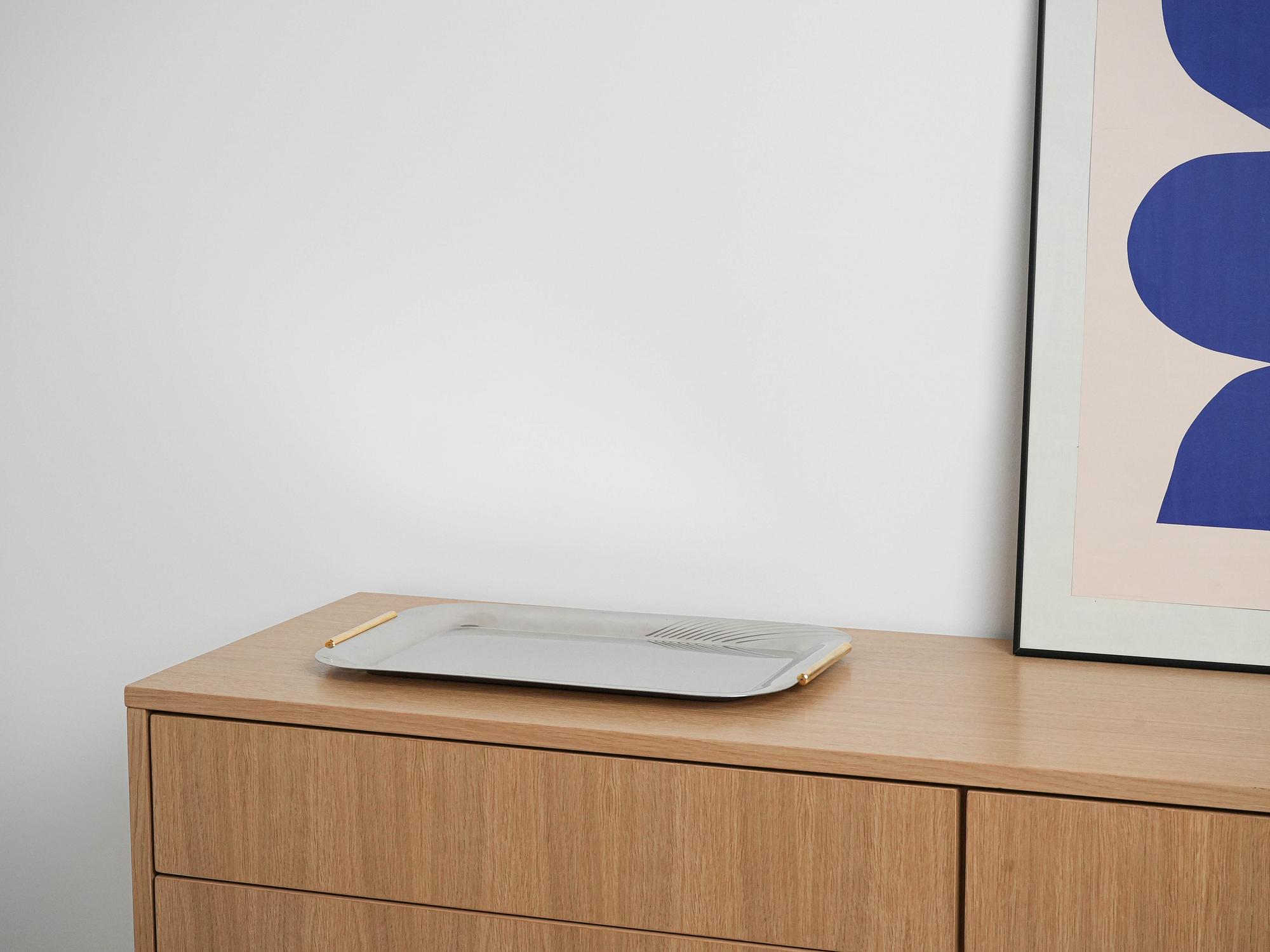 Edelstahltablett Silber 5