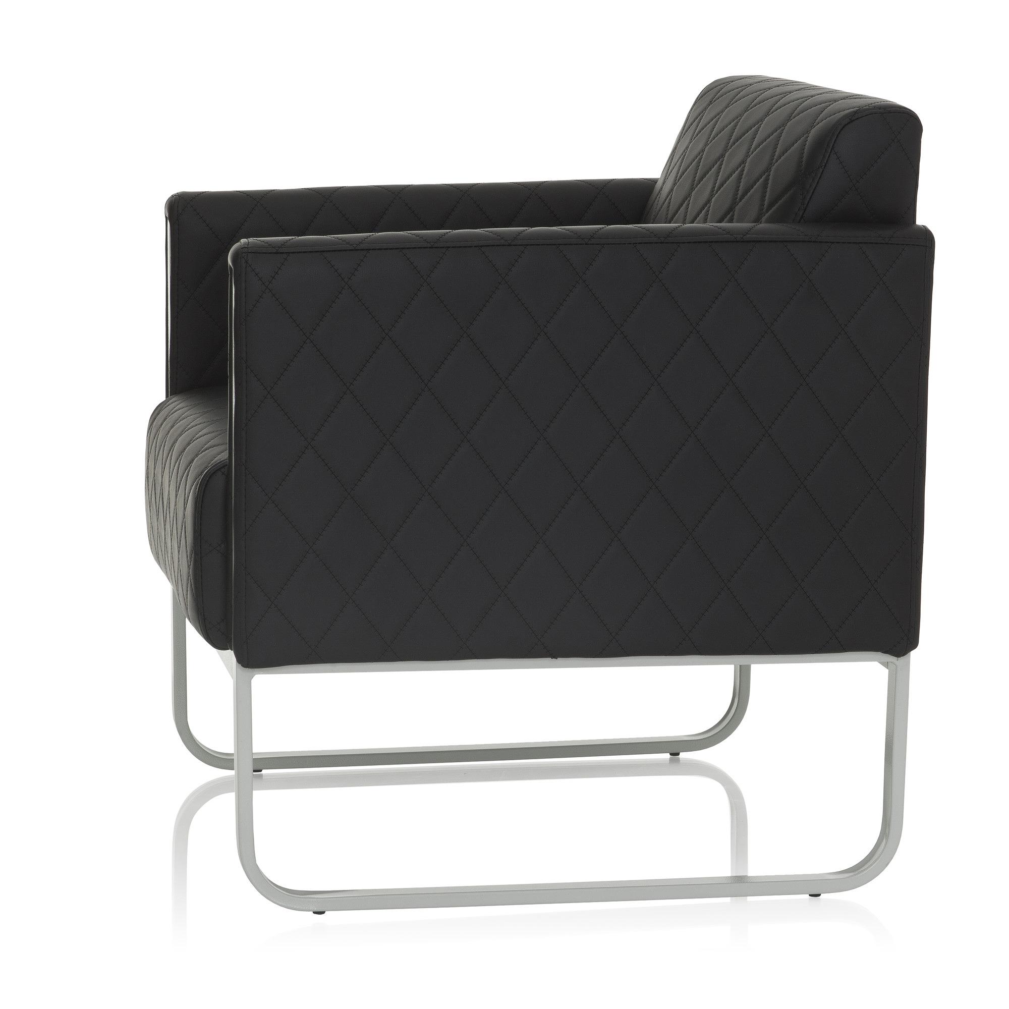 Aruba Armchair Faux Leather Black 9