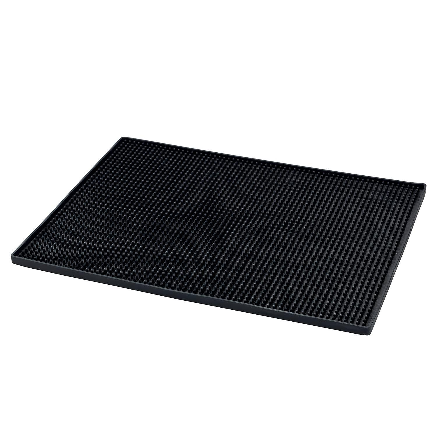 Abtropfmatte Maxi Edelstahl / Bambus Silber matt / Braun 0