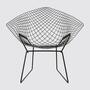 DEFEKT! Bertoia Diamond Chair Schwarz mit Sitzkissen  3
