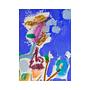 Lady Blue Art Print Multicolored 1
