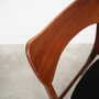 4x Vintage Stuhl Teakholz Textil Braun 1960er Jahre 9